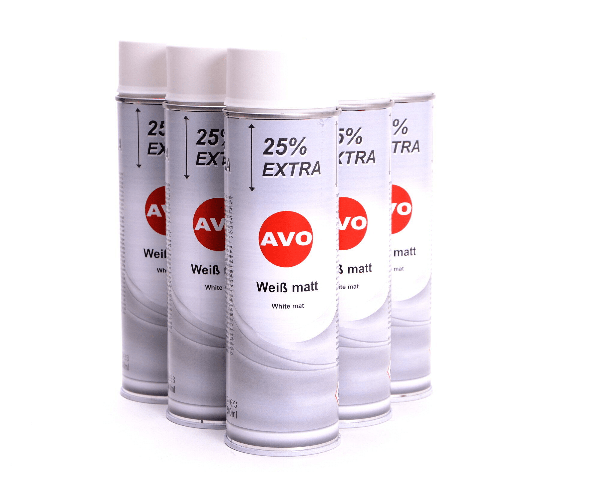 AVO Weiss Matt Lackspray 6x500ml resmi