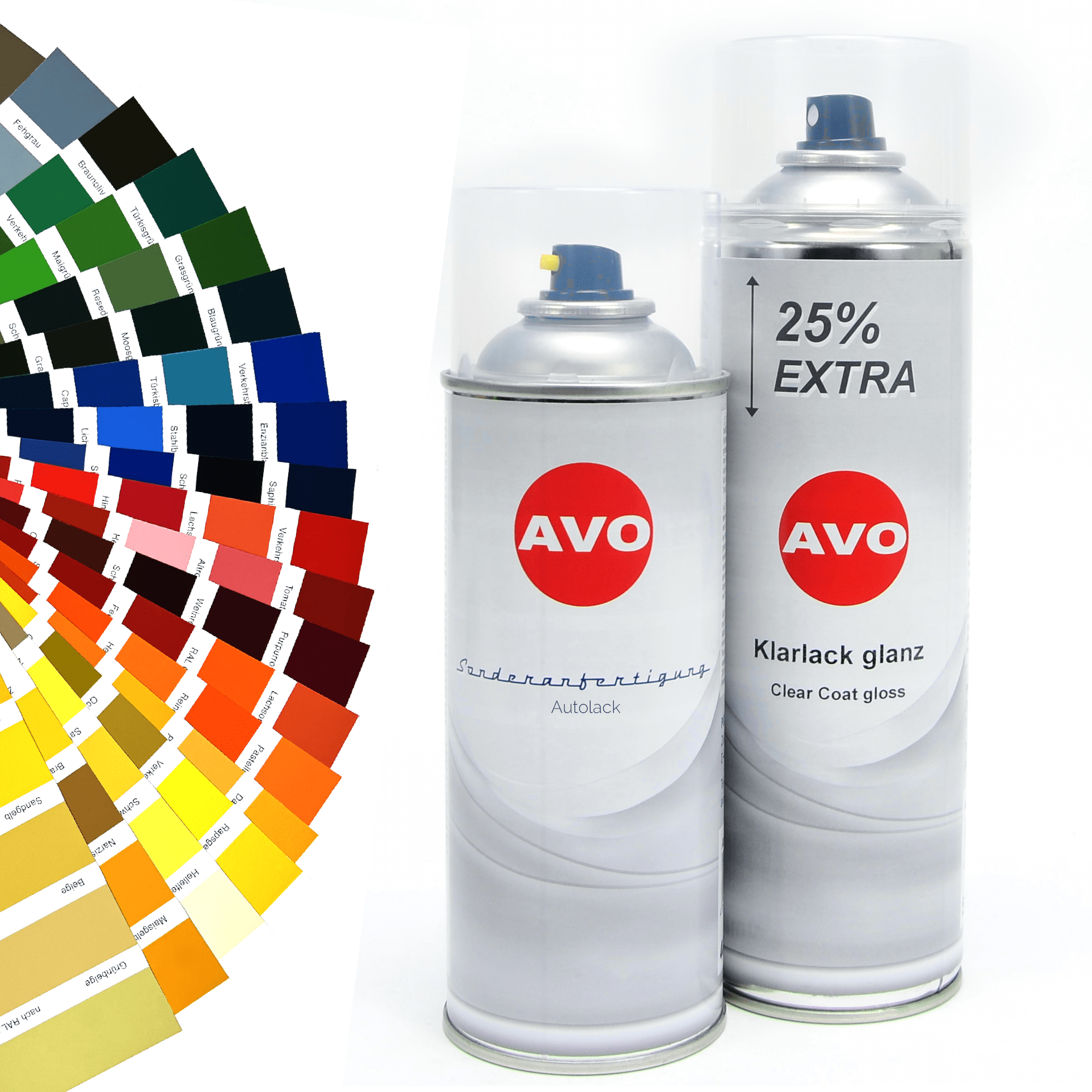 Bild von AVO Autolack Lackspray-Set für VW / Audi LZ9Y phantomschwarz perl