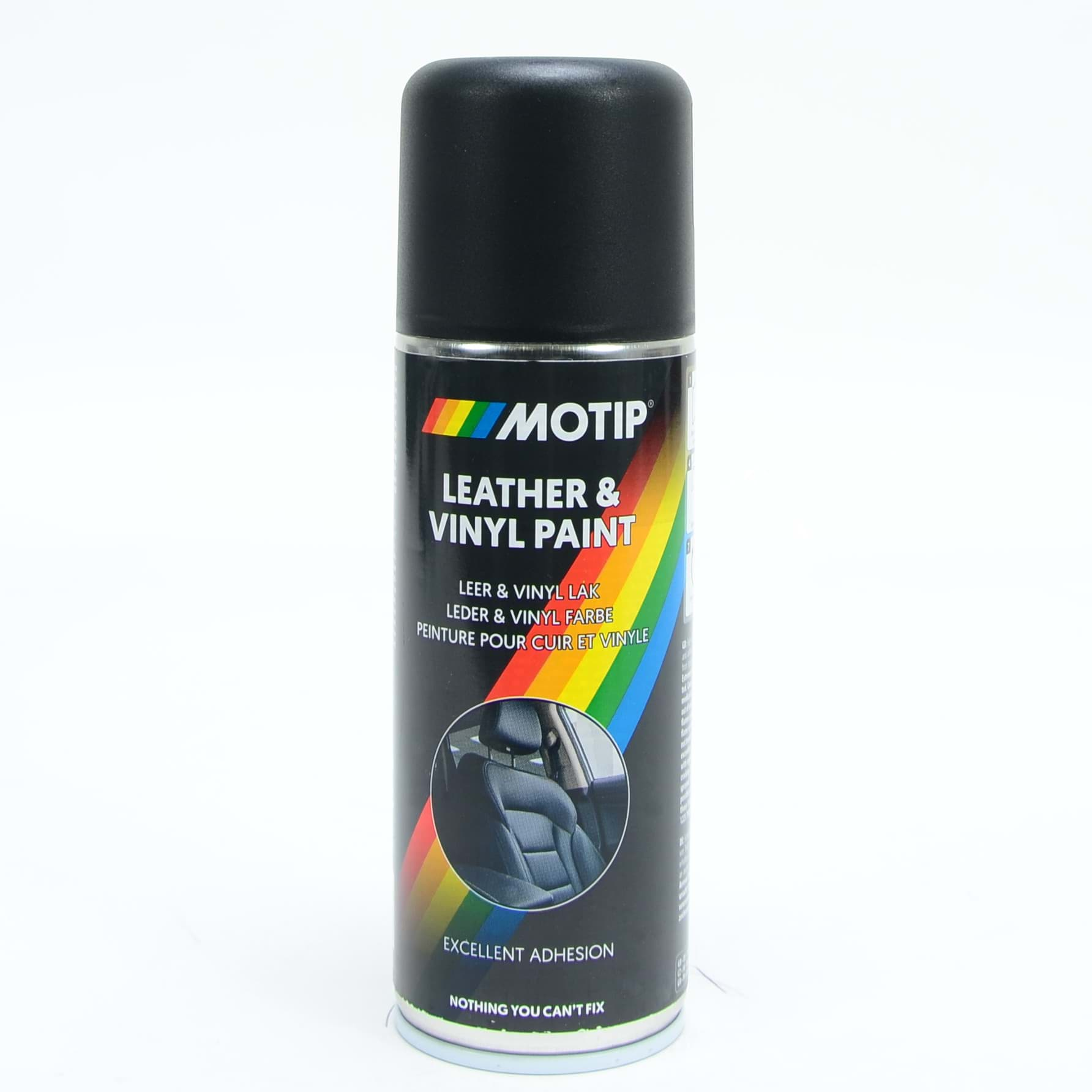 Bild von Motip Leder & Vinyl Farbe Spray schwarz 200ml