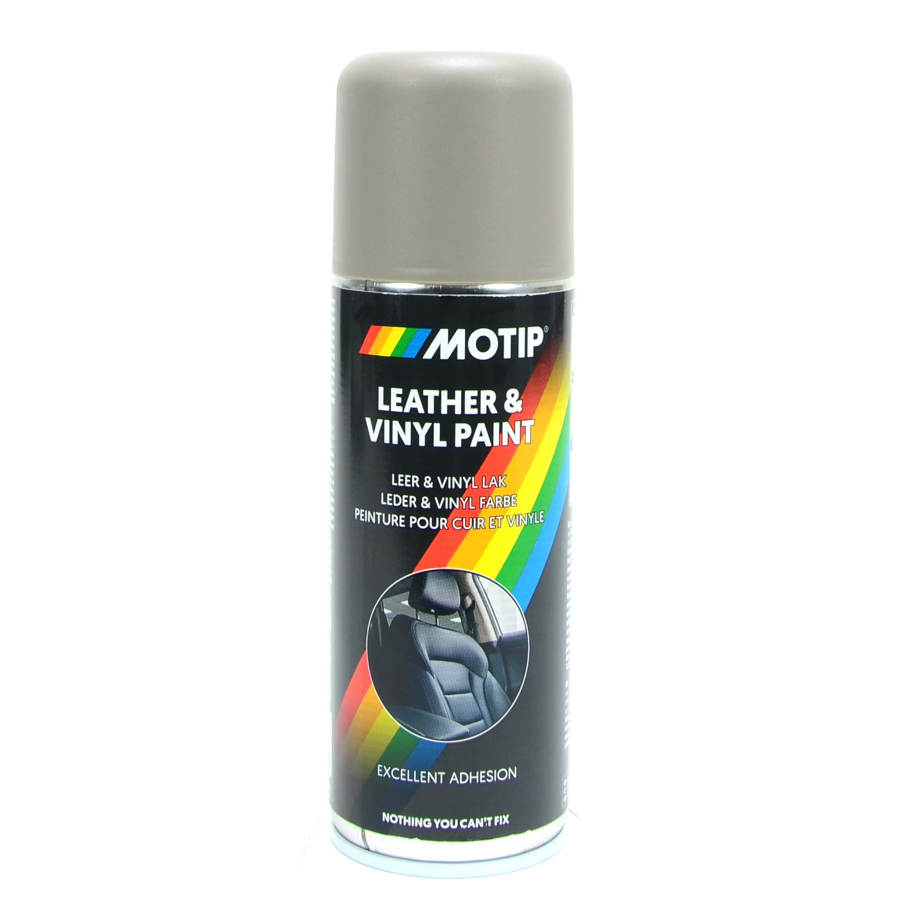 Bild von Motip Leder & Vinyl Farbe Spray beige grau 200ml