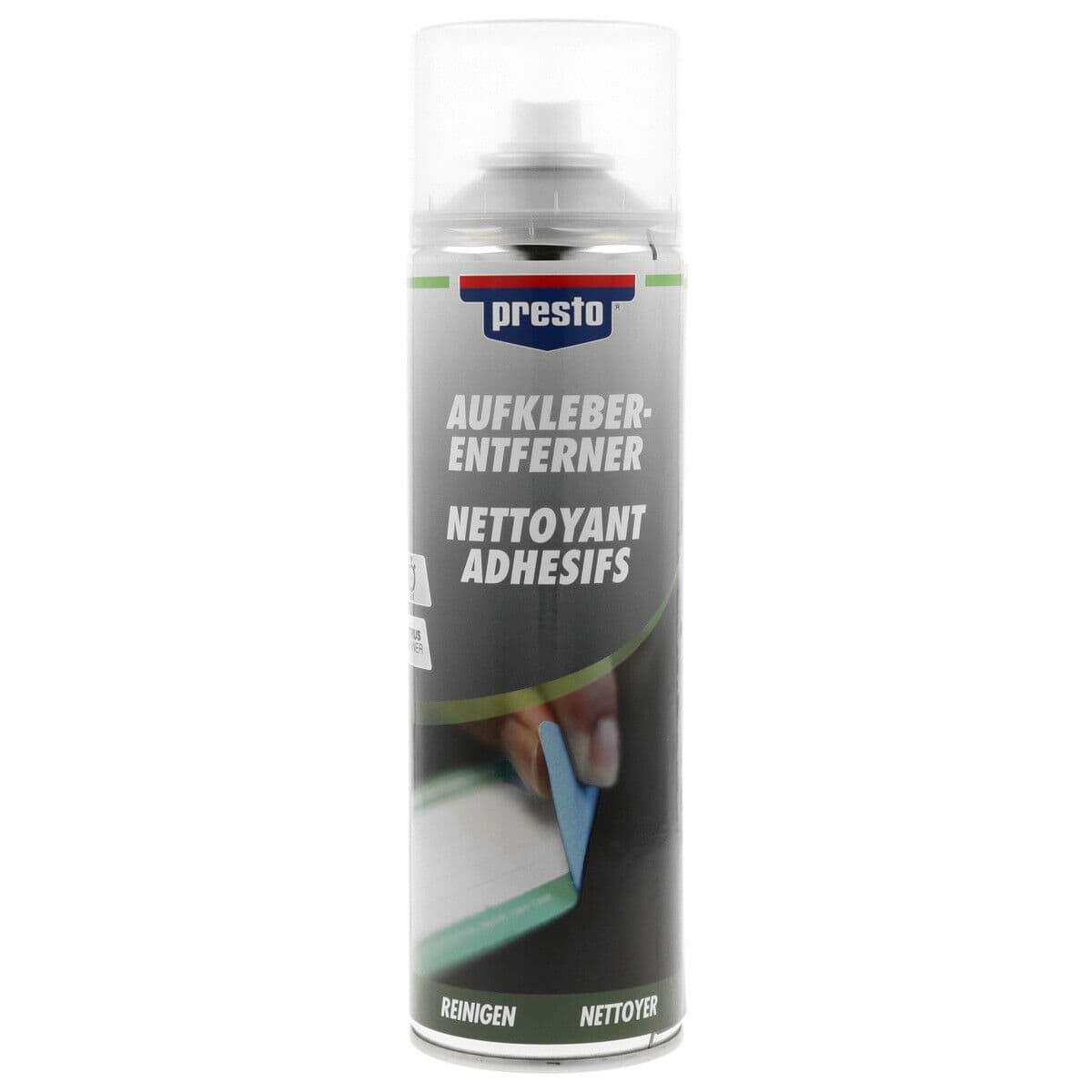 Bild von Presto Aufkleber-Entferner 500ml enfernt reste auf Metall Glas Holz Stein