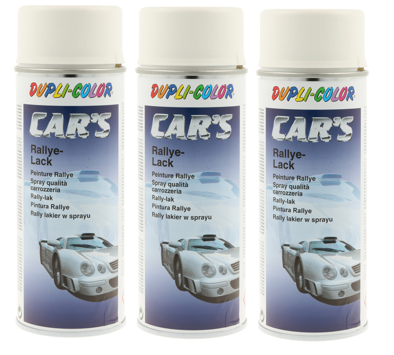 Bild von 3x Dupli Color Cars weiß seidenmatt Lackspray 400ml