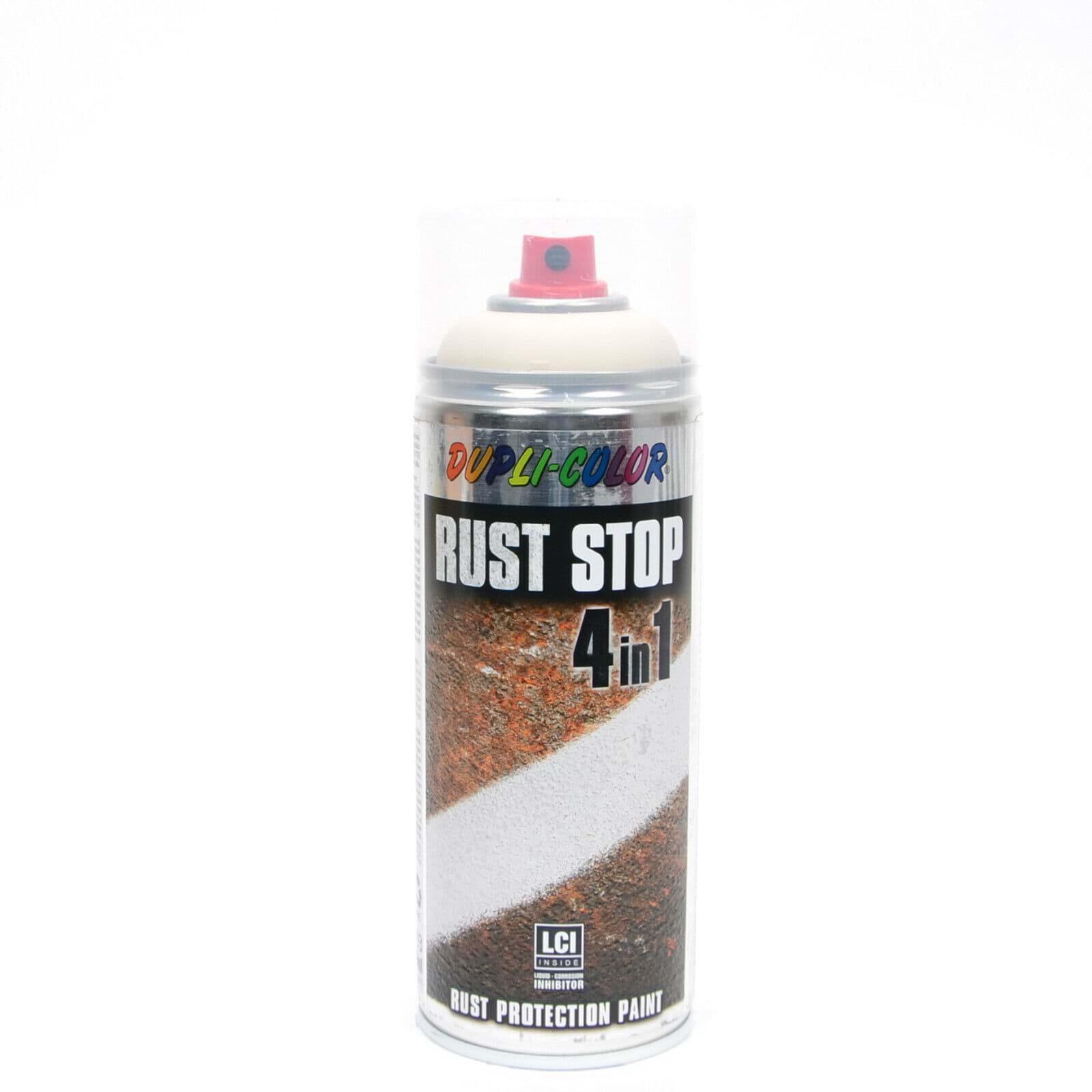Bild von Rostschutz Lack Spray Sprühdose 4 in 1 Industrielack Rust Stop RAL 1015 hellelfenbein