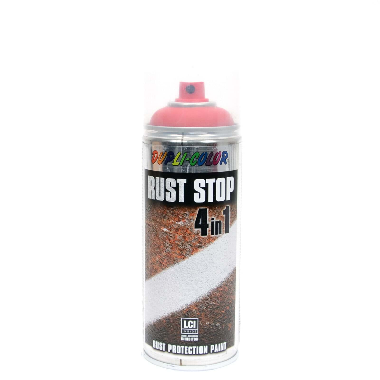 Bild von Rostschutz Lack Spray Sprühdose 4 in 1 Industrielack Rust Stop RAL 3002 karminrot