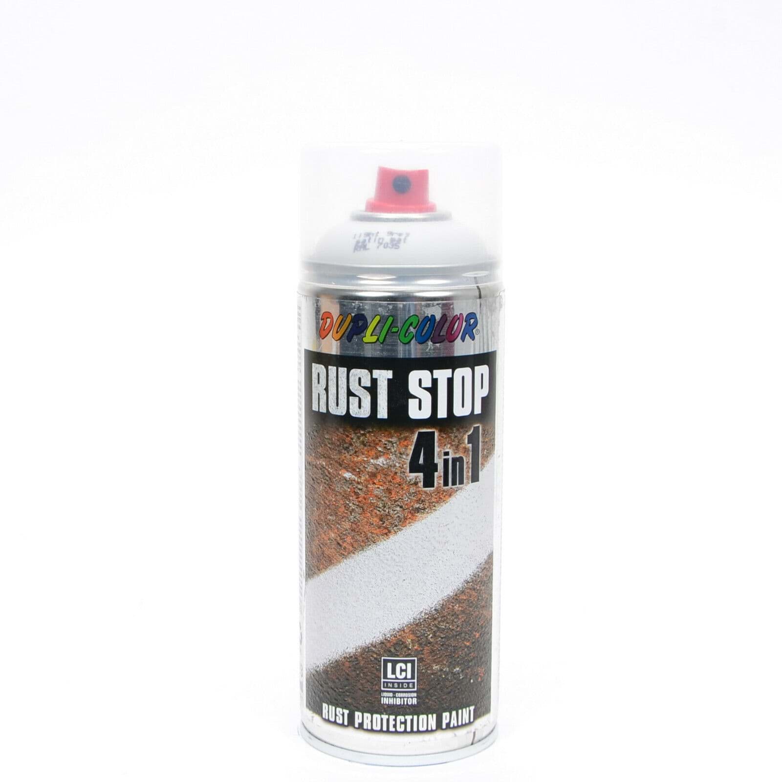 Bild von Rostschutz Lack Spray Sprühdose 4 in 1 Industrielack Rust Stop RAL 9010 reinweiß